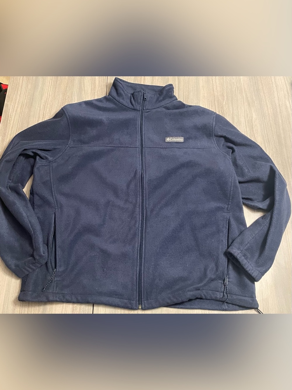 2X Navy Columbia Men's Full-Zip Fleece Jacket